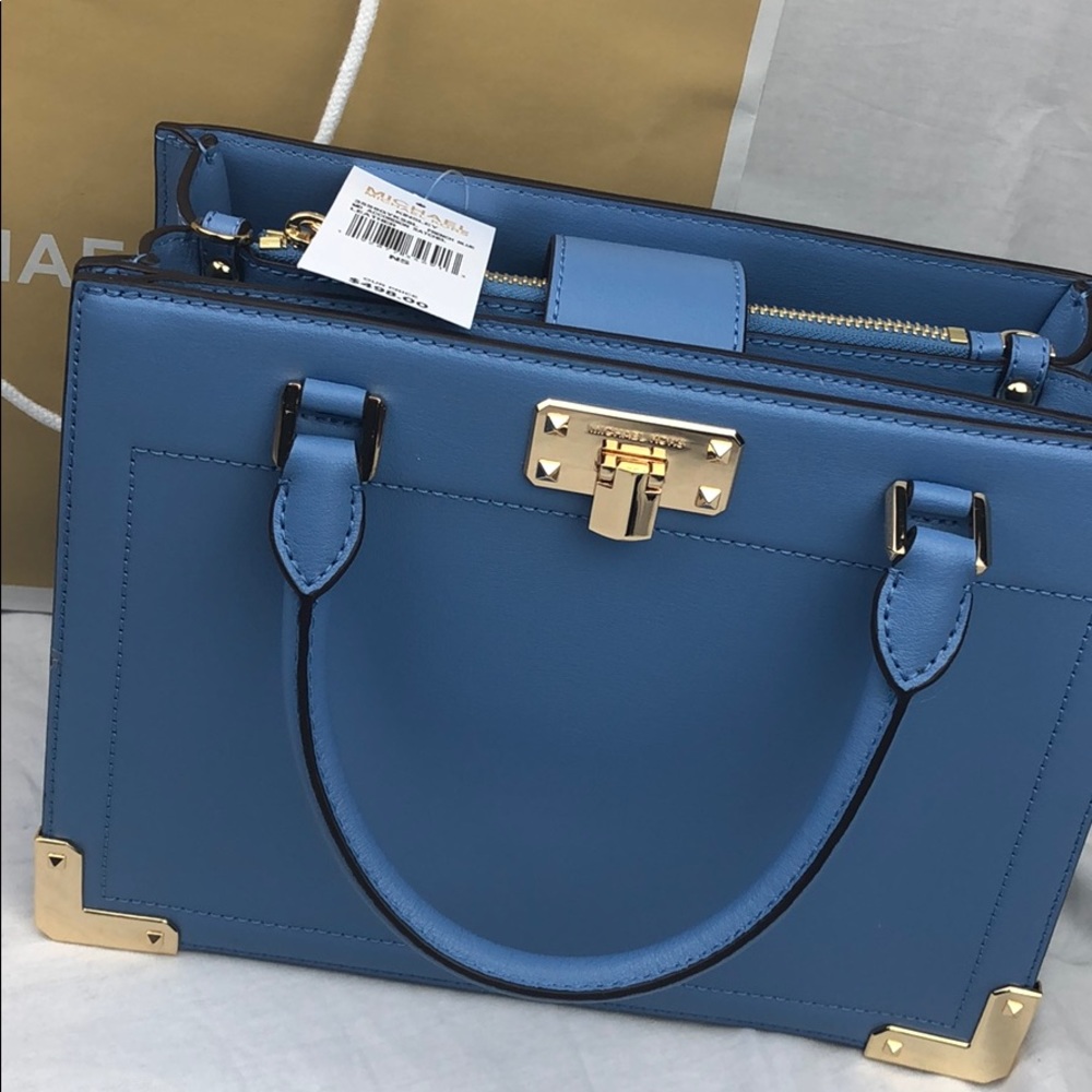 NWT Michael Kors Kinsley Satchel French Blue